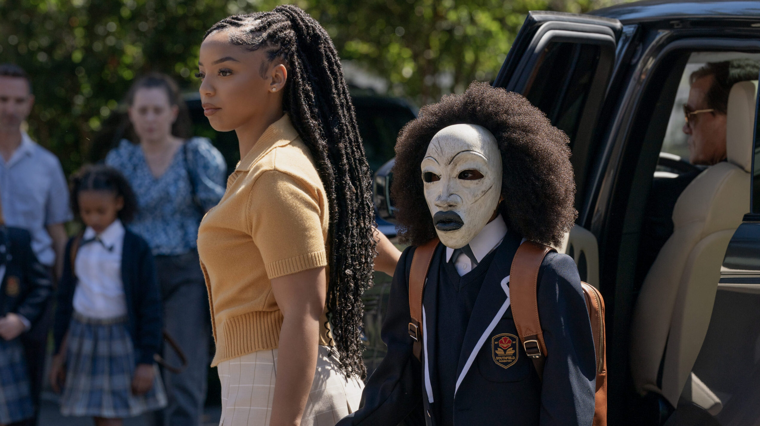Pictured: (l-r) Chloe Bailey as Laila (Photo by: Ilze Kitshoff/Blumhouse)